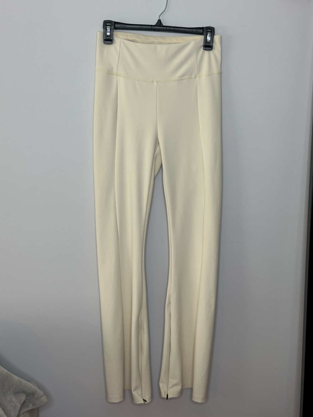 High-Rise Cream Flare Leg Pants Sz M